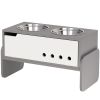 Elevated Dog Bowls, 3 Height Adjustable Raised Dog Bowls w/ Slow Feeder Mat, Stand, for Medium to Extra Large Dogs