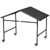 Outdoor Dog Shelter, Portable Wicker Animal Shelter with Wheels for Small and Medium Sized Dogs, Dark Brown