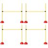 5 Piece Dog Agility Course Backyard Set with 4 Height Adjustable Dog Agility Jumps, Carry Bag, Yellow