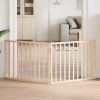 Dog Gate Set of 2 Poplar Wood 63 in Foldable Dog Gate