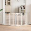 Dog Gate Set of 2 White Solid Poplar wood 63 in x 23.6 in