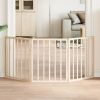 Dog Gate Foldable 3 Panels 59.1 " Poplar Wood