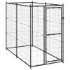 Dog Kennel Black Powder-coated steel Large Durable Dog Kennel