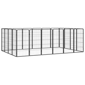 Dog Playpen Black Powder-coated steel Dog Playpen Rectangular