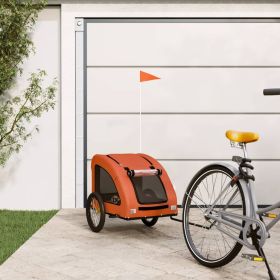 Pet Bike Trailer Orange Oxford fabric, iron, PVC Medium Durable
