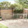 Dog Kennel Silver Steel 78.7 in x 157.5 in x 39.4 in Dog Kennel