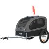 VEVOR Dog Bike Trailer, Supports up to 88 lbs, Pet Cart Bicycle Carrier, Easy Folding Frame with Quick Release Wheels, Universal Bicycle Coupler