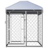 Dog Kennel Silver Galvanized steel, Polyethylene Large Locks