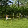 Dog Agility Training 4 Piece Set with Adjustable Height Jump Bars Carry Bag Yellow