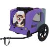 Outdoor Heavy Duty Collapsible Pet Bike Trailer with 16-Inch All-Terrain Wheels & Universal Hitch â€“ Foldable Dog/Cargo Carrier Cart for Bicycles