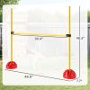 5 Piece Dog Agility Course Backyard Set with 4 Height Adjustable Dog Agility Jumps, Carry Bag, Yellow