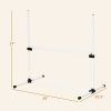 6 Piece Dog Agility Set with Adjustable Height Jump Bars, Carry Bag, Displacing Top Bar, White