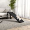 Dog Ramp w/ Non-Slip Carpet and Top Platform, 74" x 16" x 25", Black