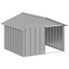 Dog House Grey Galvanized steel 45.9 x 40.6 x 32.1 in Durable