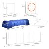 8pcs Dog Agility Training Equipment Obstacle Course with Adjustable Jump Ring Weave Poles Square Pause Box Whistle