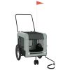 Pet Bike Trailer Grey and black Oxford fabric, iron, PVC Medium
