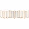 Dog Gate with Door Foldable 6 Panels 118.1 " Solid Wood Fir