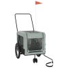 Pet Bike Trailer Grey and black Oxford fabric, iron, PVC Medium