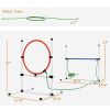5pc Dog Agility Training Equipment Set with Spray Water Tube, White