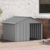 Dog House Grey Galvanized steel 45.9 x 40.6 x 32.1 in Durable