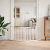 Dog Gate Set of 2 White Solid Poplar wood 63 in x 23.6 in