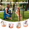 VEVOR Dog Playpen, 8 Pcs 24 x 24 in Panels Foldable Metal Pet Exercise Pen, Dog Fence Indoor and Outdoor Pen with Door, Storage Bag and Bottom Pad