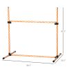 6 Piece Dog Agility Training Set with High Jump Hurdle Bar Adjustable Height Carry Bag Whistle Orange