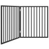 Dog Gate Set of 2 Black Poplar wood 63 in long Foldable