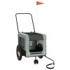 Pet Bike Trailer Grey and Black Oxford fabric, iron, PVC Small