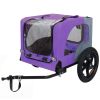 Outdoor Heavy Duty Collapsible Pet Bike Trailer with 16-Inch All-Terrain Wheels & Universal Hitch â€“ Foldable Dog/Cargo Carrier Cart for Bicycles