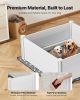 VEVOR Dogs Whelping Box, 48 x 48 x 18.1 inch, Plastic PVC Puppies Playpen with Height Adjustable Door and Washable Pee Pad