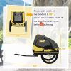 Medium Dog Bike Trailer with Hitch Coupler Quick Release Wheels Reflectors Safety Flag in Vibrant Yellow