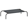 Dog Bed Black Textilene and Powder-Coated Steel Small Dog Bed