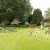 Portable 3PC Dog Agility Training Set with Adjustable Jump Ring High Jumper and Carry Bag