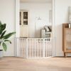Dog Gate Foldable 3 Panels White 59.1 " Poplar Wood