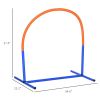 4 Piece Dog Agility Course for Senior Dogs with Carry Bag Outdoor Use Blue