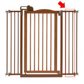Tall One-Touch Gate II Extension (Color: Brown)