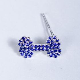 Crystral Bone Barrette (Color: Blue)
