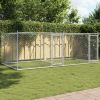 Dog Cage Grey Galvanized Steel Large Durable Dog Cage