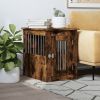 Dog Crate Furniture oak Engineered wood, steel Medium