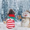 Pet Christmas Turtleneck Sweater Dog Christmas Clothes Snowman Stripes Costume Winter Holiday Sweater for Small Medium Puppy Dogs