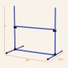 8 Piece Dog Agility Set with Adjustable Height Jump Bars, Carry Bag, Displacing Top Bar