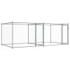 Dog Cage Grey Galvanized Steel Large Durable Dog Cage