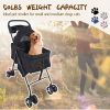 3 in 1 Dog Stroller, 4 Wheels Pet Stroller Dog Stroller for Medium Small Dog Cats Up to 50lbs
