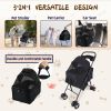 3 in 1 Dog Stroller, 4 Wheels Pet Stroller Dog Stroller for Medium Small Dog Cats Up to 50lbs